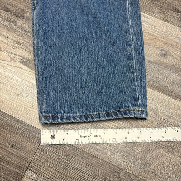 Levi's 550 Mid Wash Blue Mens 42x32 Red Tab Straight Relaxed Fit Denim Jeans EUC - Picture 7 of 12